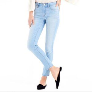 NWT Womens 26 J Crew toothpick Charleston Wash blue  jeans Waist Size 26x28